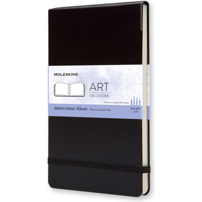 Блокнот для акварели MOLESKINE ART WATERCOLOR, нелинованный, черный ARTMM804